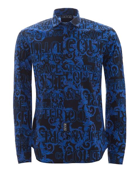 versace couture mens shirt|Versace couture shirt men.